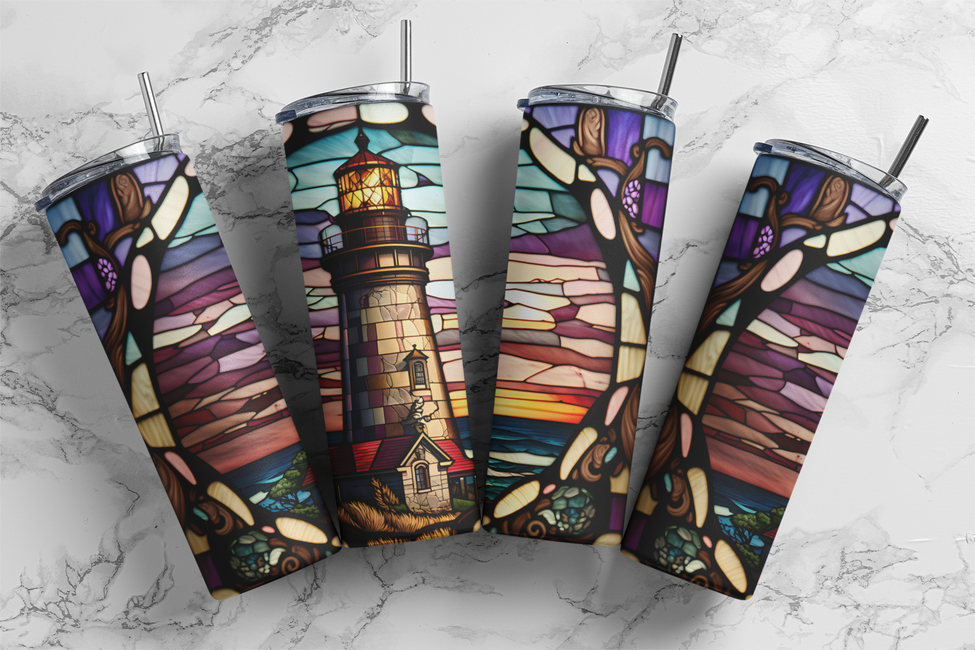 Lighthouse stained glass 2